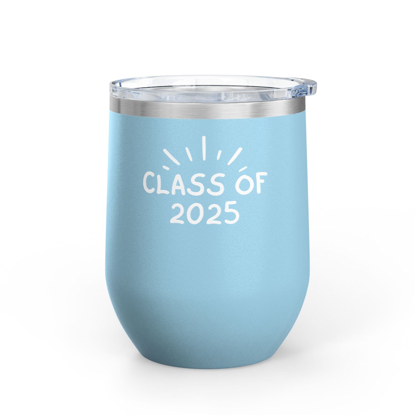 Class of 2025 Wine Tumbler – Personalized 12oz Stainless Steel Insulated Cup