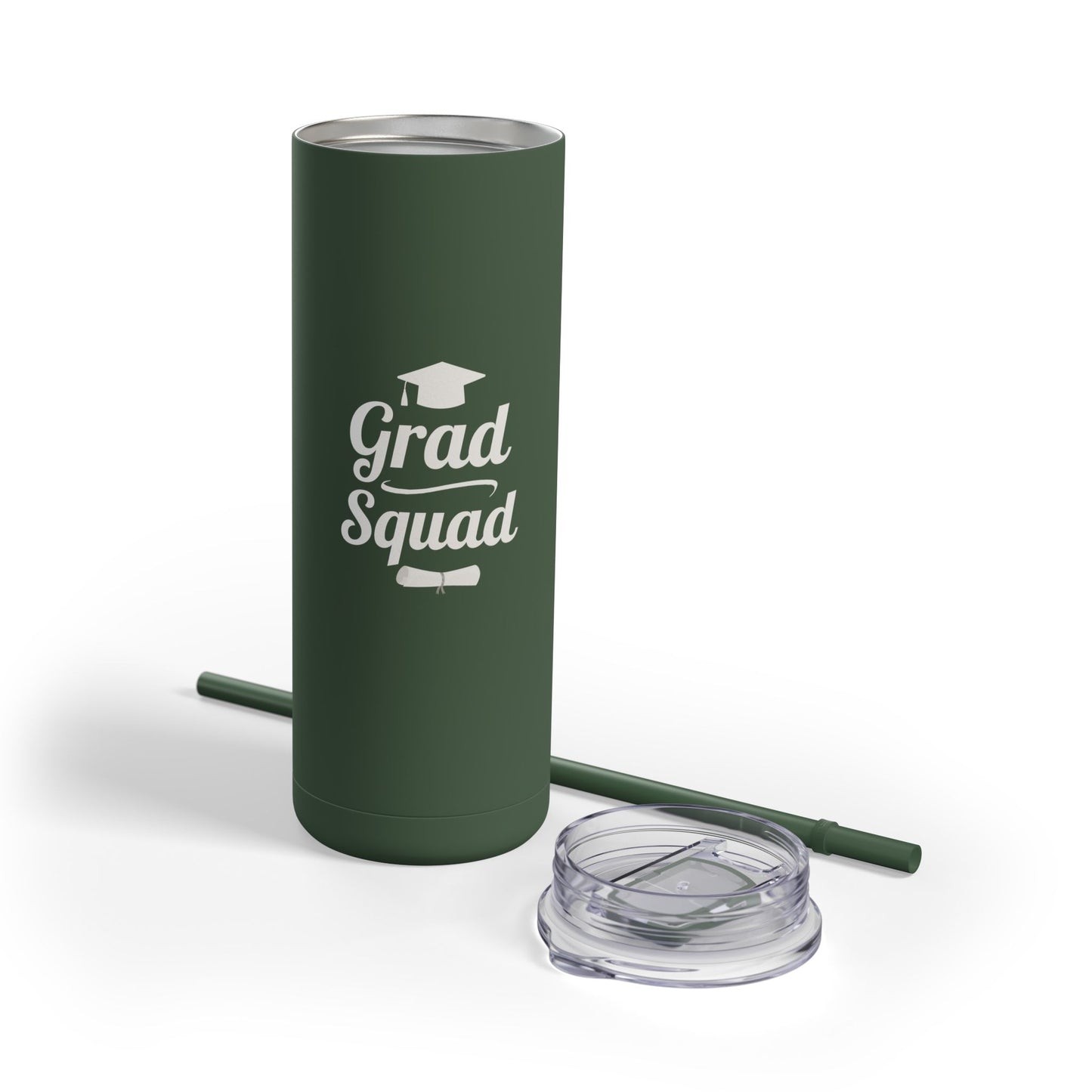 Grad Squad 20oz Matte Skinny Tumbler – Graduation Gift for Seniors & College Grads