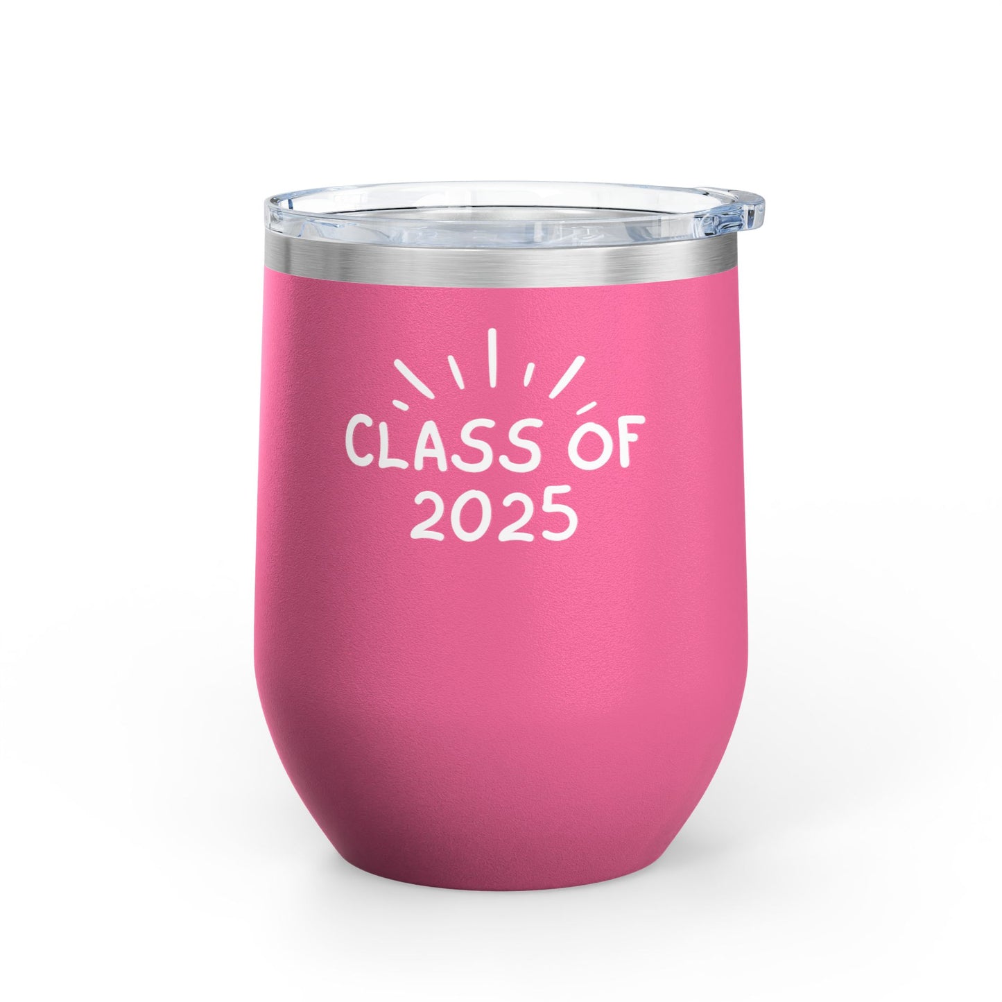 Class of 2025 Wine Tumbler – Personalized 12oz Stainless Steel Insulated Cup