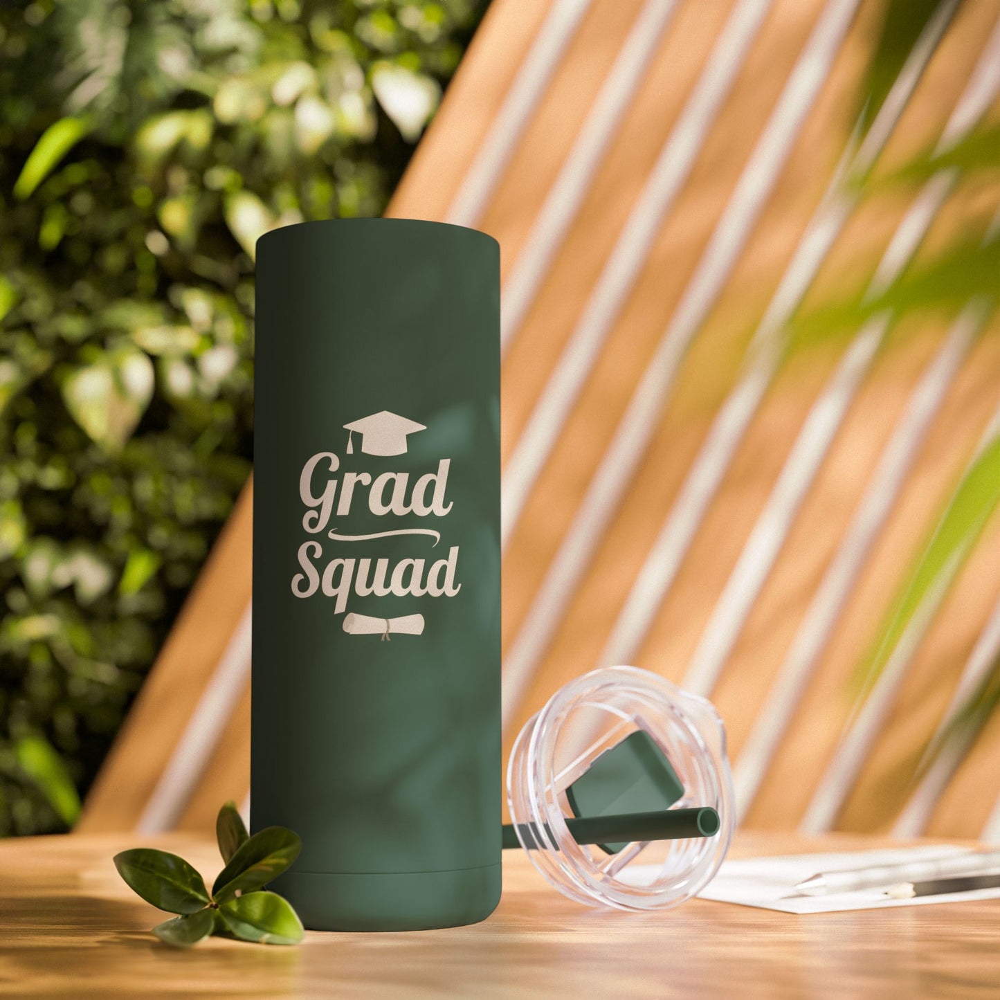 Grad Squad 20oz Matte Skinny Tumbler – Graduation Gift for Seniors & College Grads