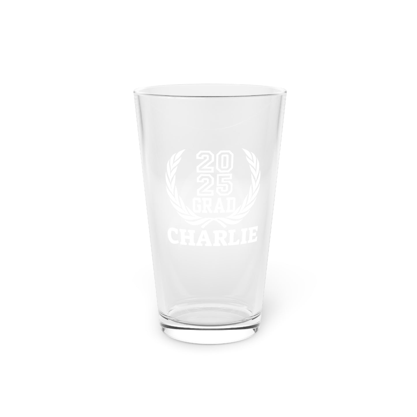 Personalized Graduation Pint Glass – Custom Name & Year Printed Gift for 2025 Grads