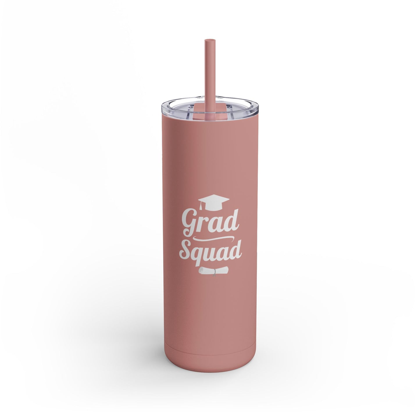 Grad Squad 20oz Matte Skinny Tumbler – Graduation Gift for Seniors & College Grads