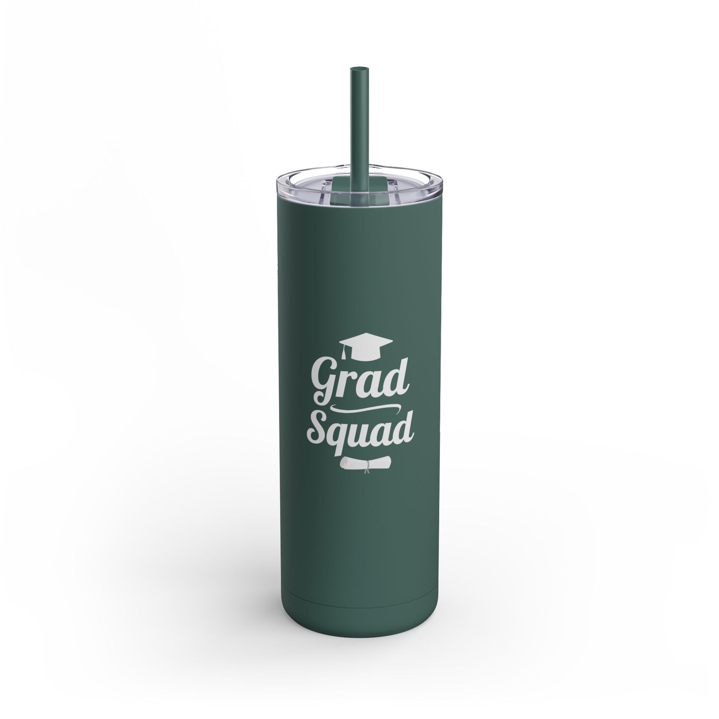 Grad Squad 20oz Matte Skinny Tumbler – Graduation Gift for Seniors & College Grads