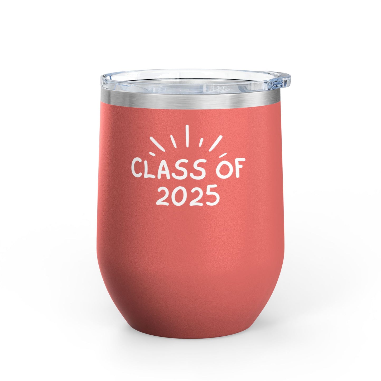 Class of 2025 Wine Tumbler – Personalized 12oz Stainless Steel Insulated Cup