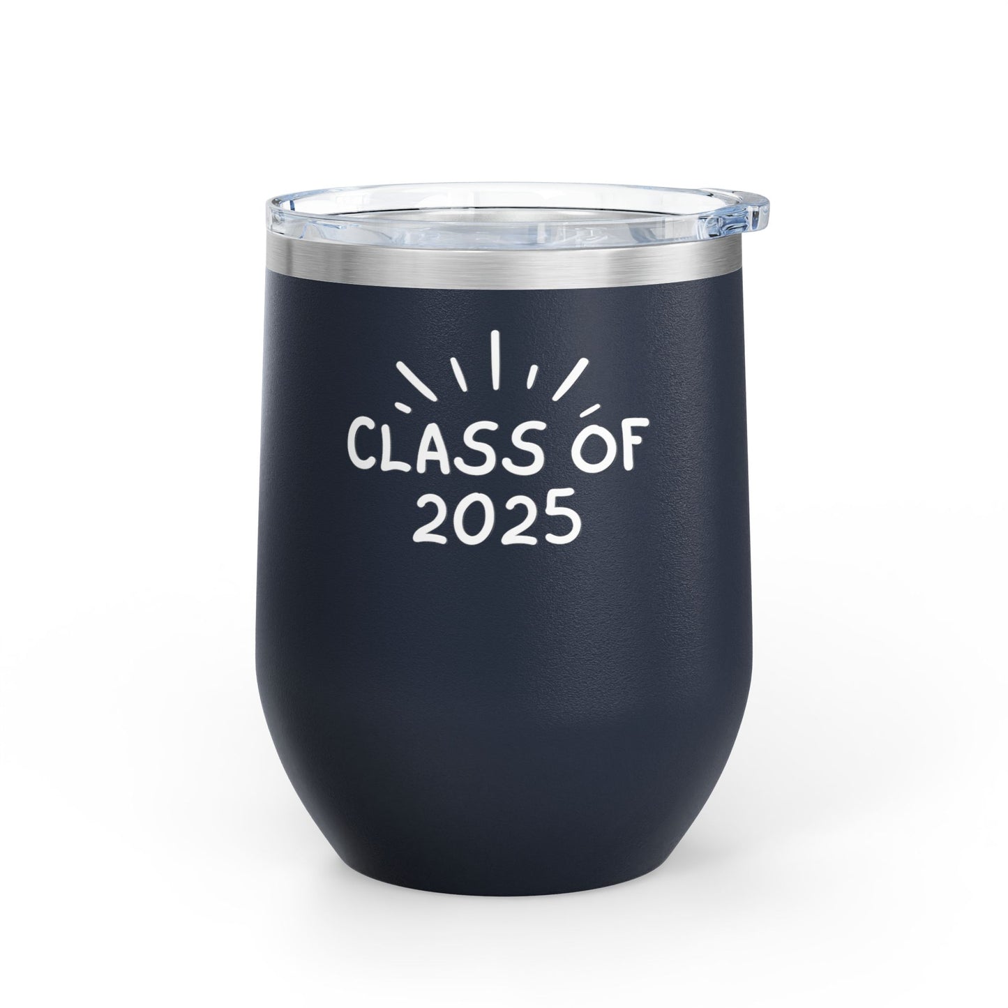 Class of 2025 Wine Tumbler – Personalized 12oz Stainless Steel Insulated Cup