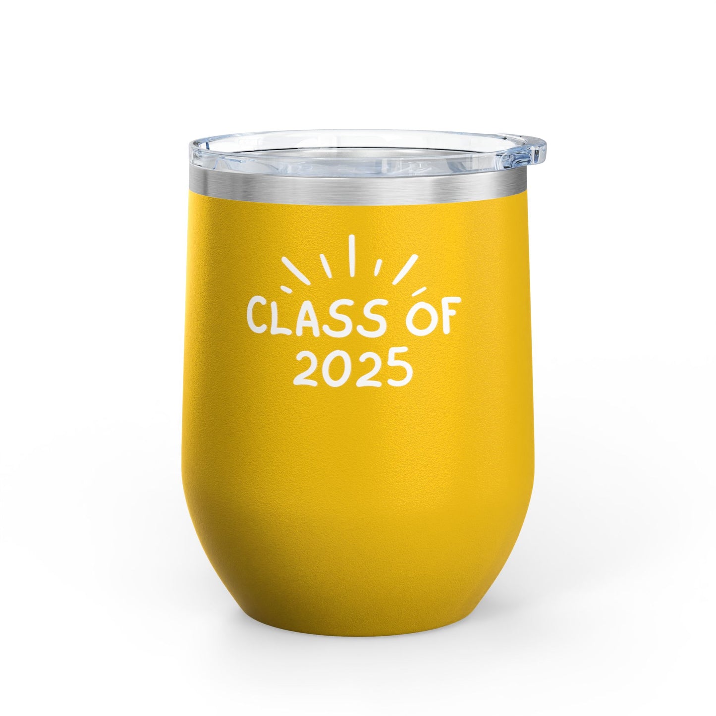 Class of 2025 Wine Tumbler – Personalized 12oz Stainless Steel Insulated Cup