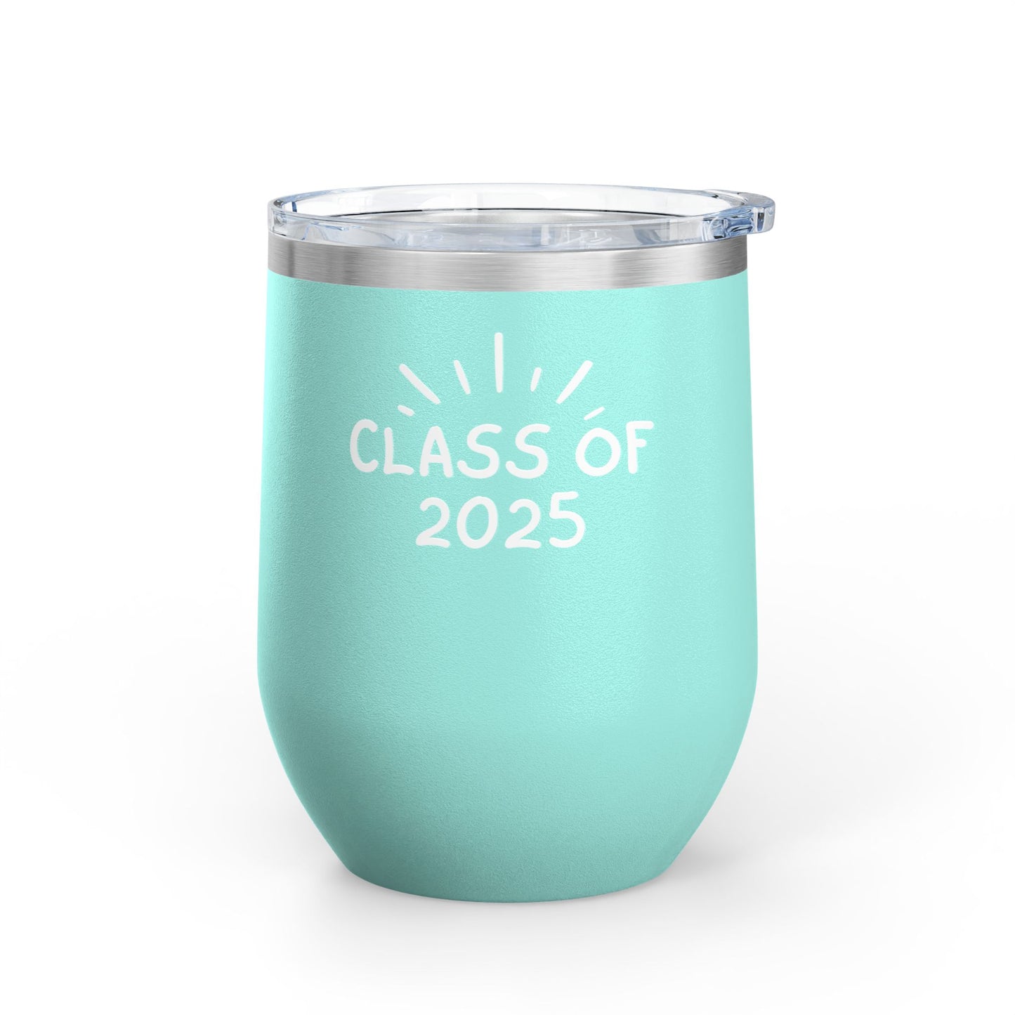 Class of 2025 Wine Tumbler – Personalized 12oz Stainless Steel Insulated Cup