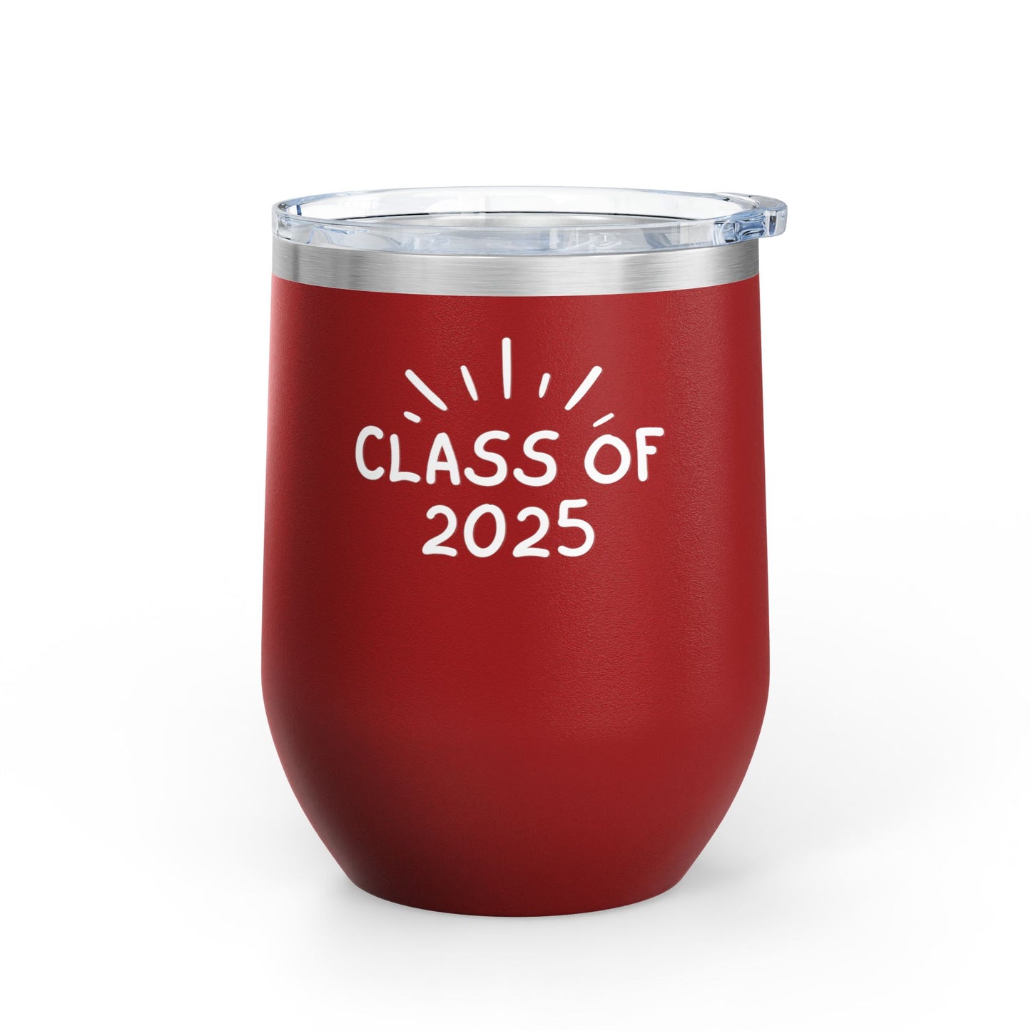 Class of 2025 Wine Tumbler – Personalized 12oz Stainless Steel Insulated Cup