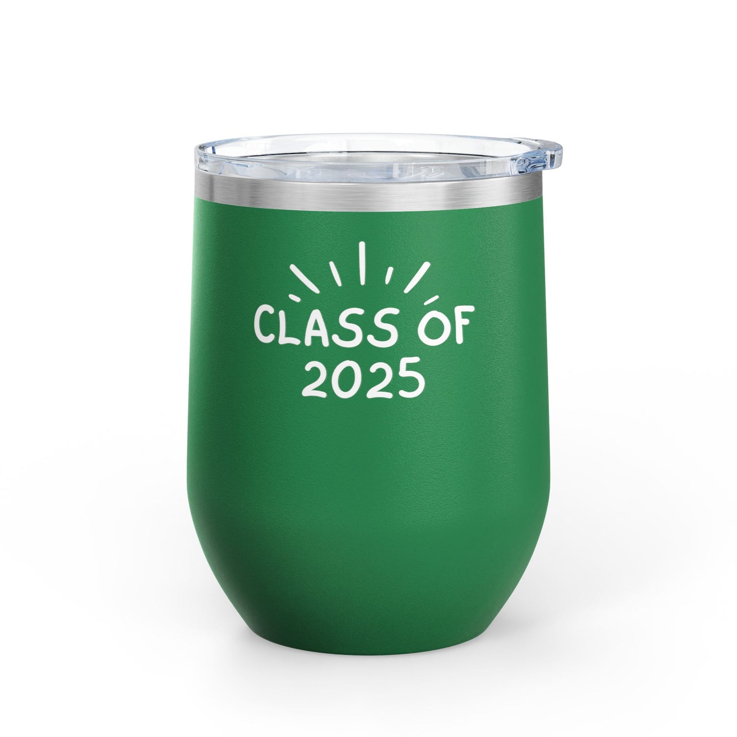 Class of 2025 Wine Tumbler – Personalized 12oz Stainless Steel Insulated Cup