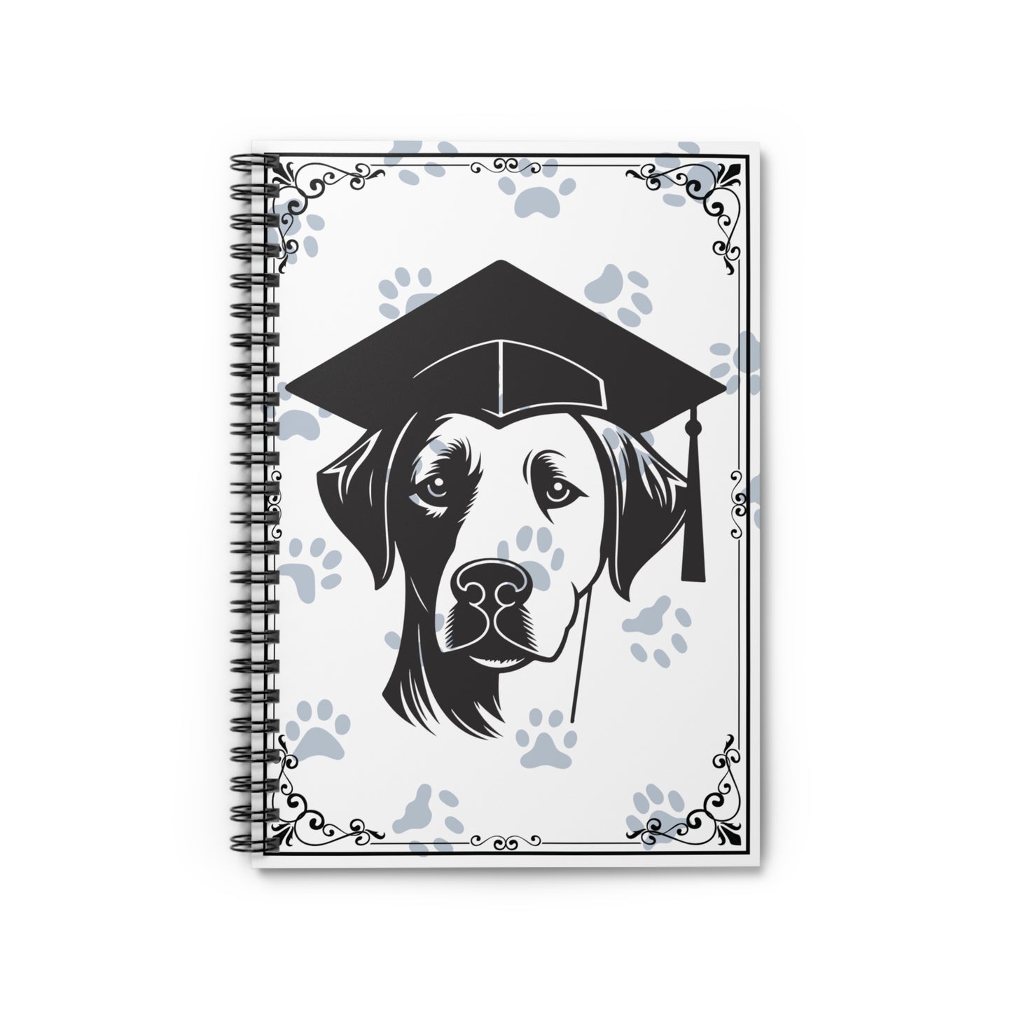 Graduation Dog Notebook – Cute Grad Gift for Dog Lovers – Spiral Bound Journal for Class of 2025