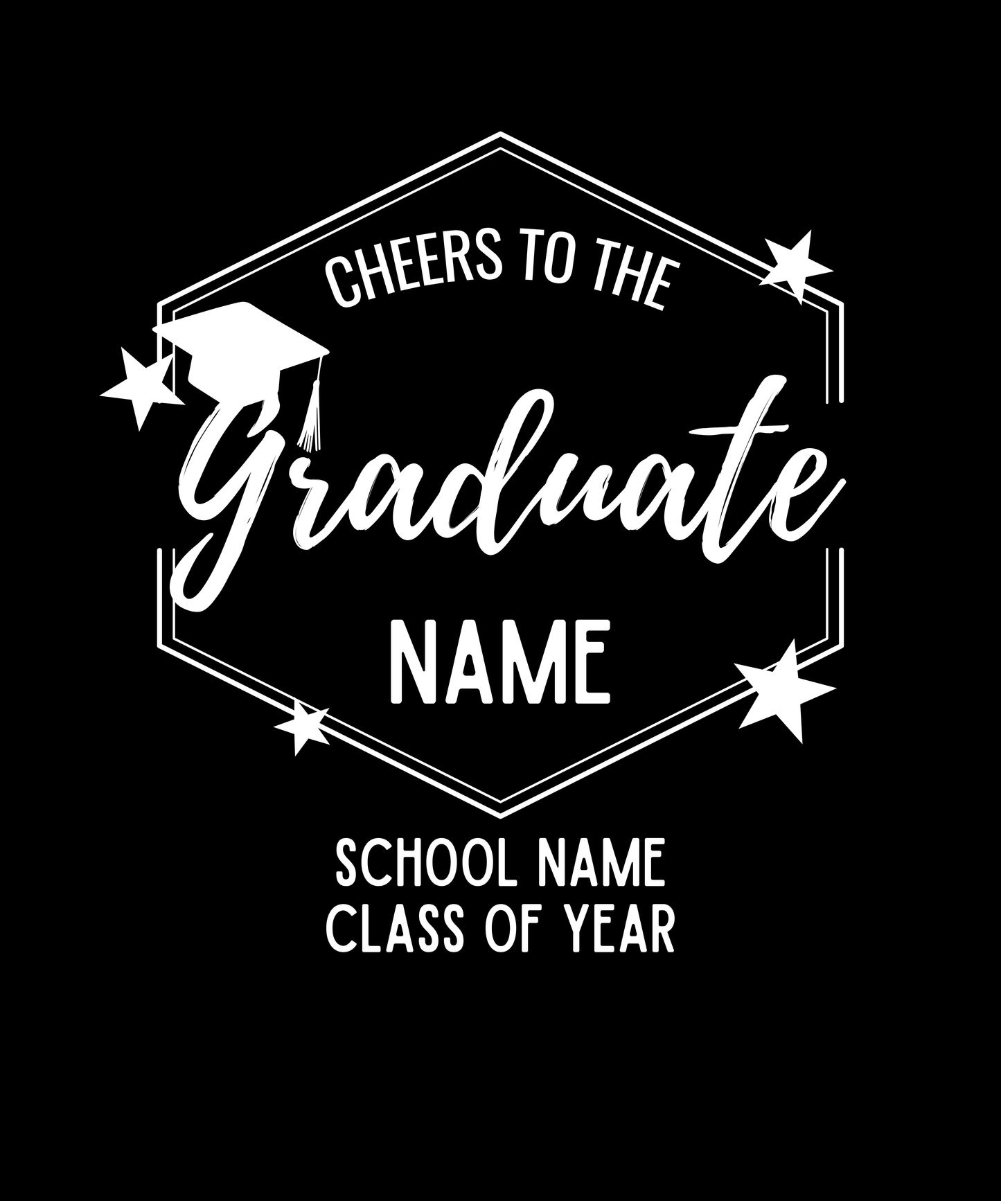 Personalized Graduation Shot Glass – Custom Name, Year & School | Class of 2025 Gift