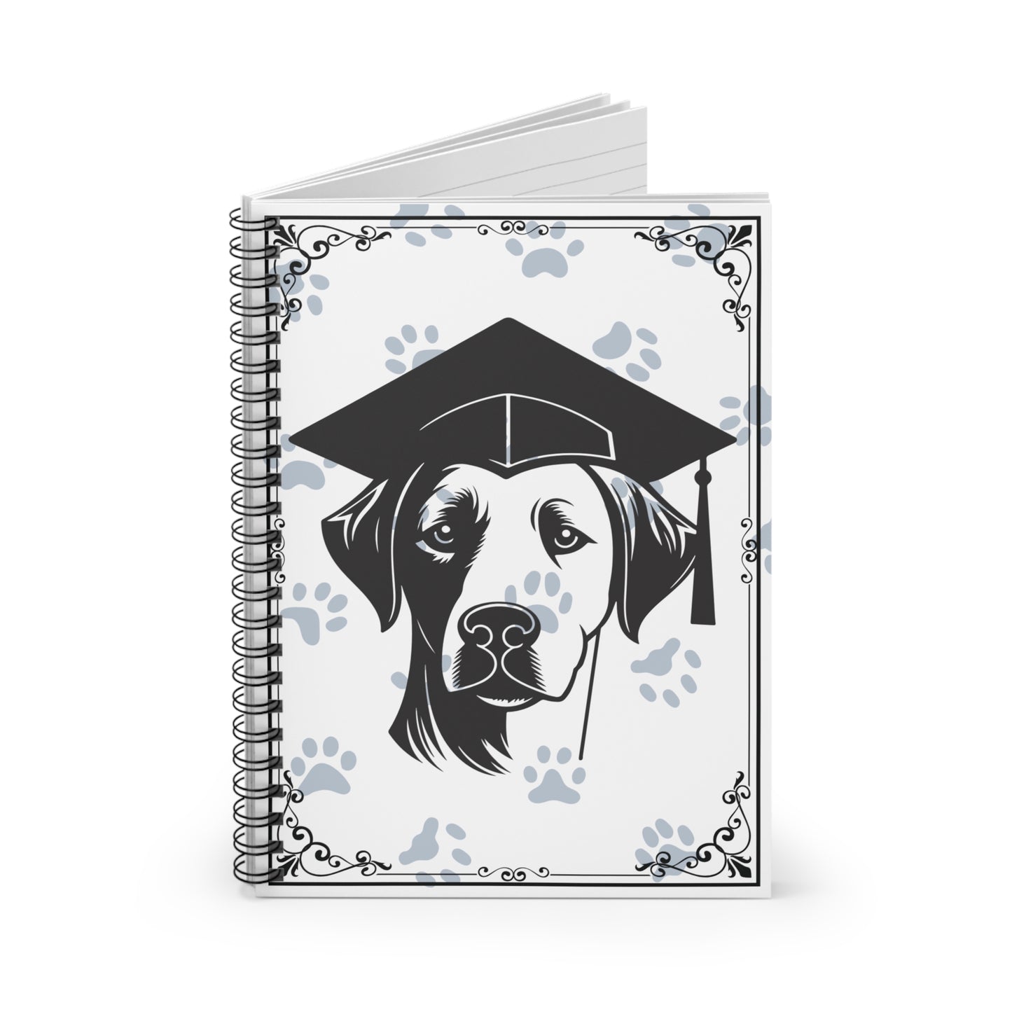 Graduation Dog Notebook – Cute Grad Gift for Dog Lovers – Spiral Bound Journal for Class of 2025