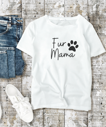 Fur Mama T-Shirt – Cute Pet Lover Tee – Dog Mom Shirt – Gift for Dog Moms